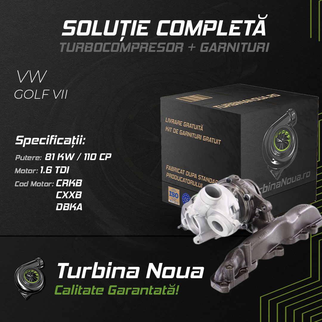 Turbina VW GOLF VII 1.6 TDI 81 KW / 110 CP Noua - Image 2