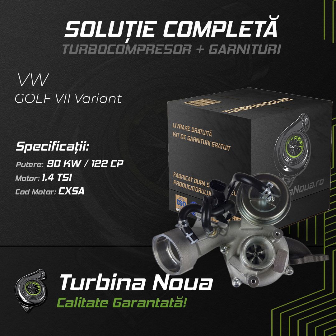 Turbina VW GOLF VII Variant 1.4 TSI 90 KW / 122 CP Noua - Image 2