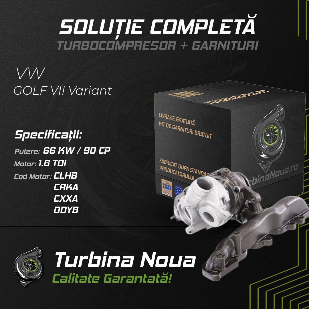 Turbina VW GOLF VII Variant 1.6 TDI 66 KW / 90 CP Noua - Image 2