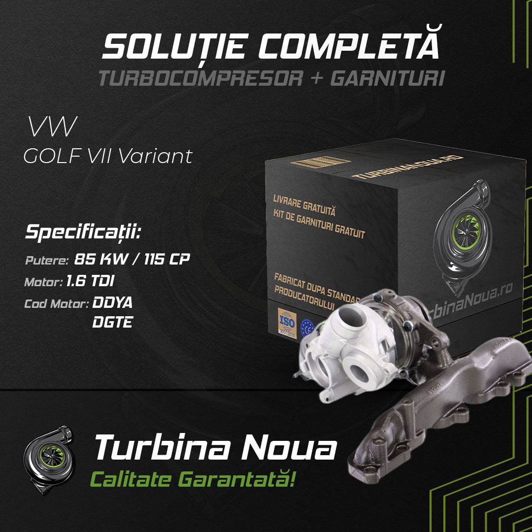 Turbina VW GOLF VII Variant 1.6 TDI 85 KW / 115 CP Noua - Image 2