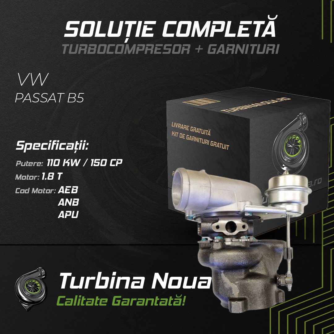 Turbina VW PASSAT B5 1.8 T 110 KW / 150 CP Noua - Image 2