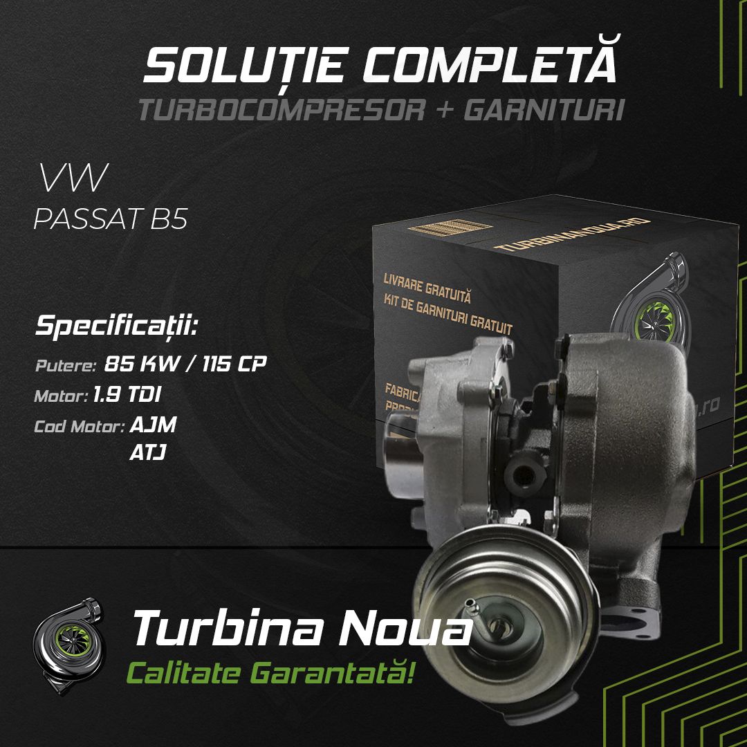 Turbina VW PASSAT B5 1.9 TDI 85 KW / 115 CP Noua - Image 2
