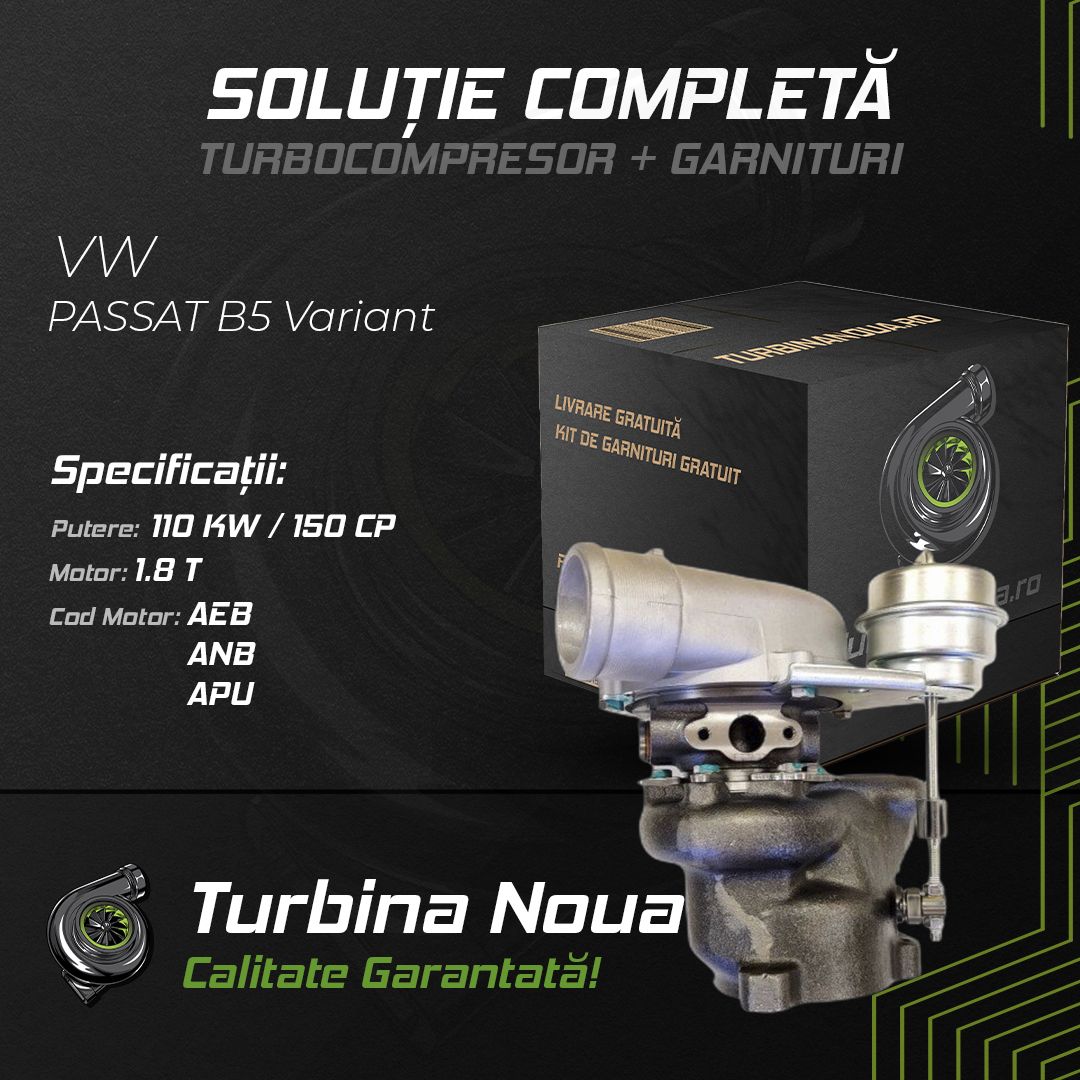 Turbina VW PASSAT B5 Variant 1.8 T 110 KW / 150 CP Noua - Image 2