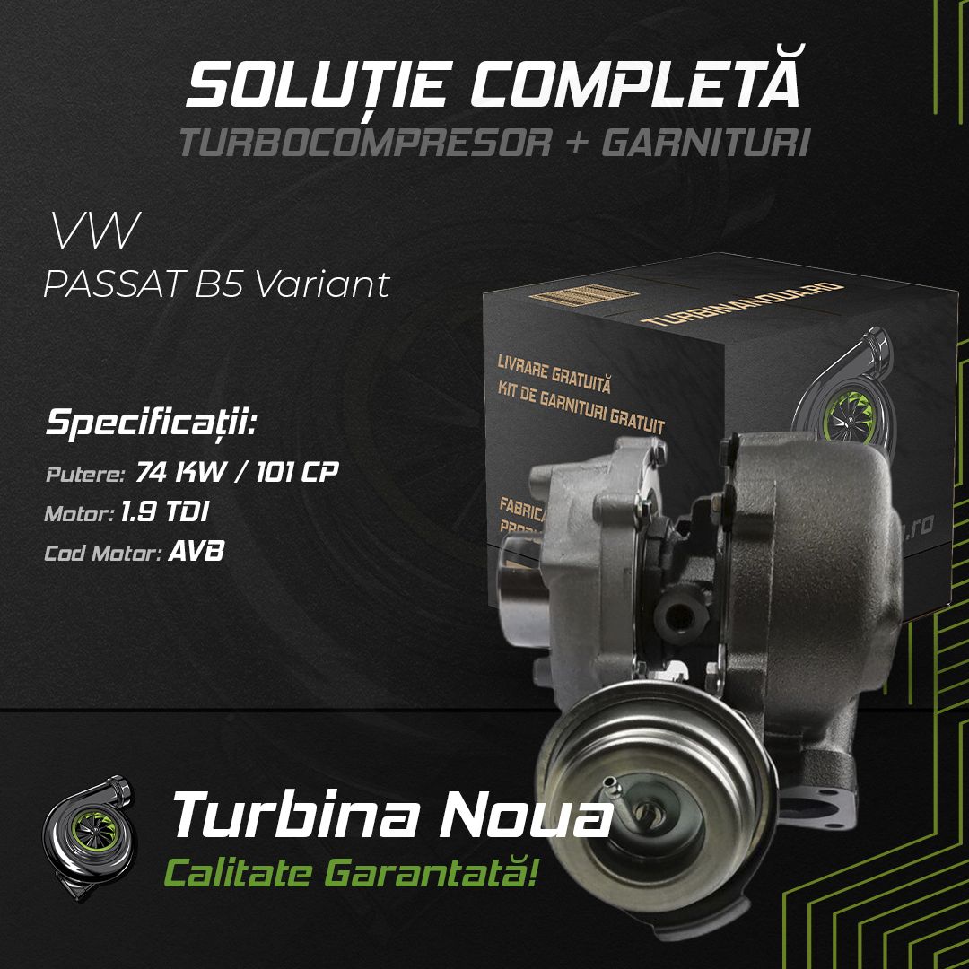 Turbina VW PASSAT B5 Variant 1.9 TDI 74 KW / 101 CP Noua - Image 2