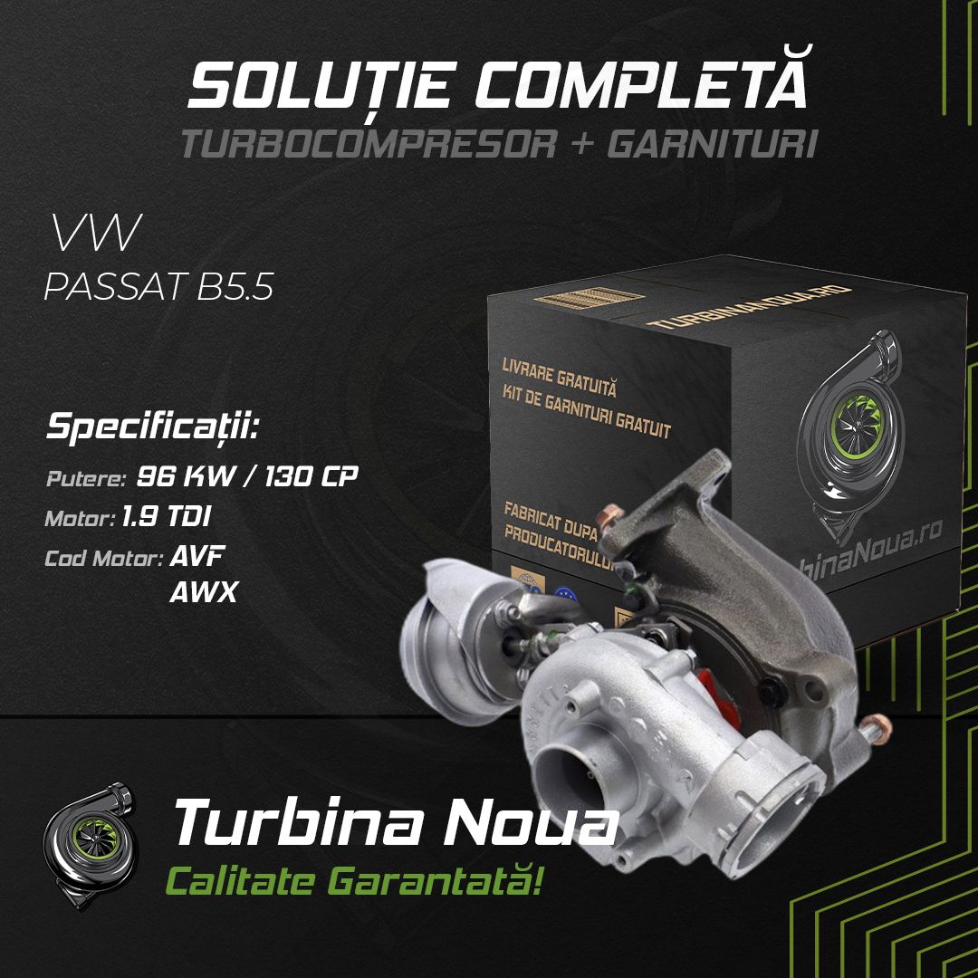 Turbina VW PASSAT B5.5 1.9 TDI 96 KW / 130 CP Noua - Image 2