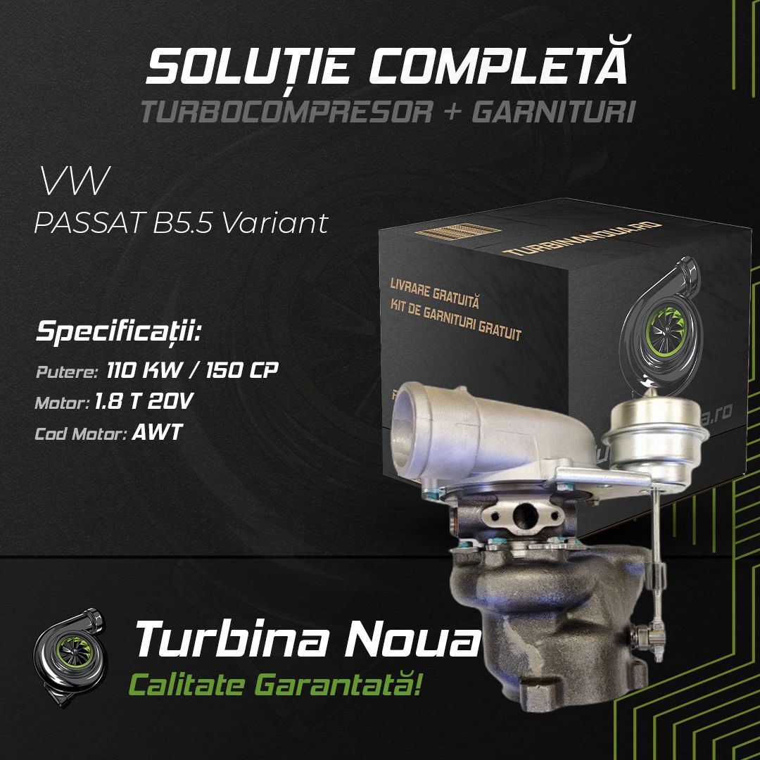 Turbina VW PASSAT B5.5 Variant 1.8 T 20V 110 KW / 150 CP Noua - Image 2