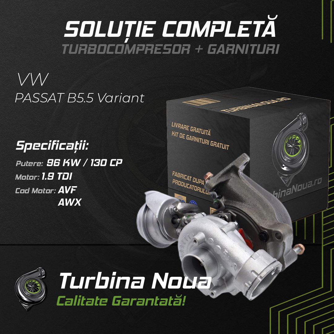 Turbina VW PASSAT B5.5 Variant 1.9 TDI 96 KW / 130 CP Noua - Image 2
