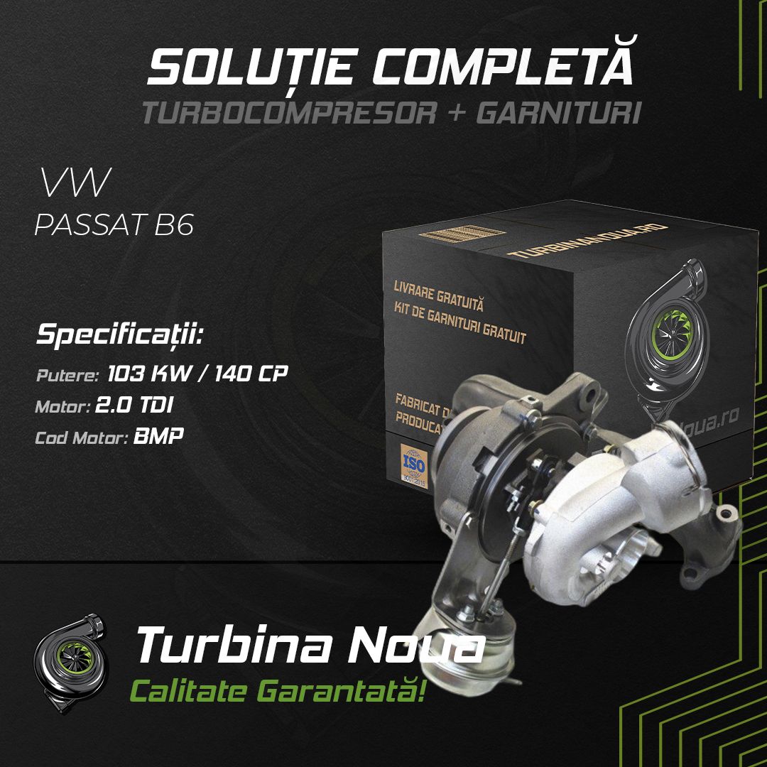 Turbina VW PASSAT B6 2.0 TDI 103 KW / 140 CP Noua - Image 2