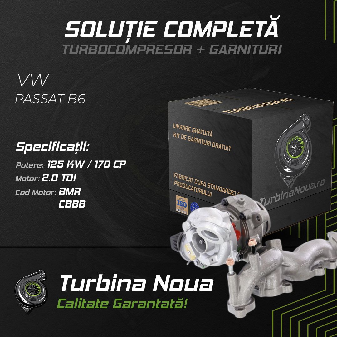 Turbina VW PASSAT B6 2.0 TDI 125 KW / 170 CP Noua - Image 2
