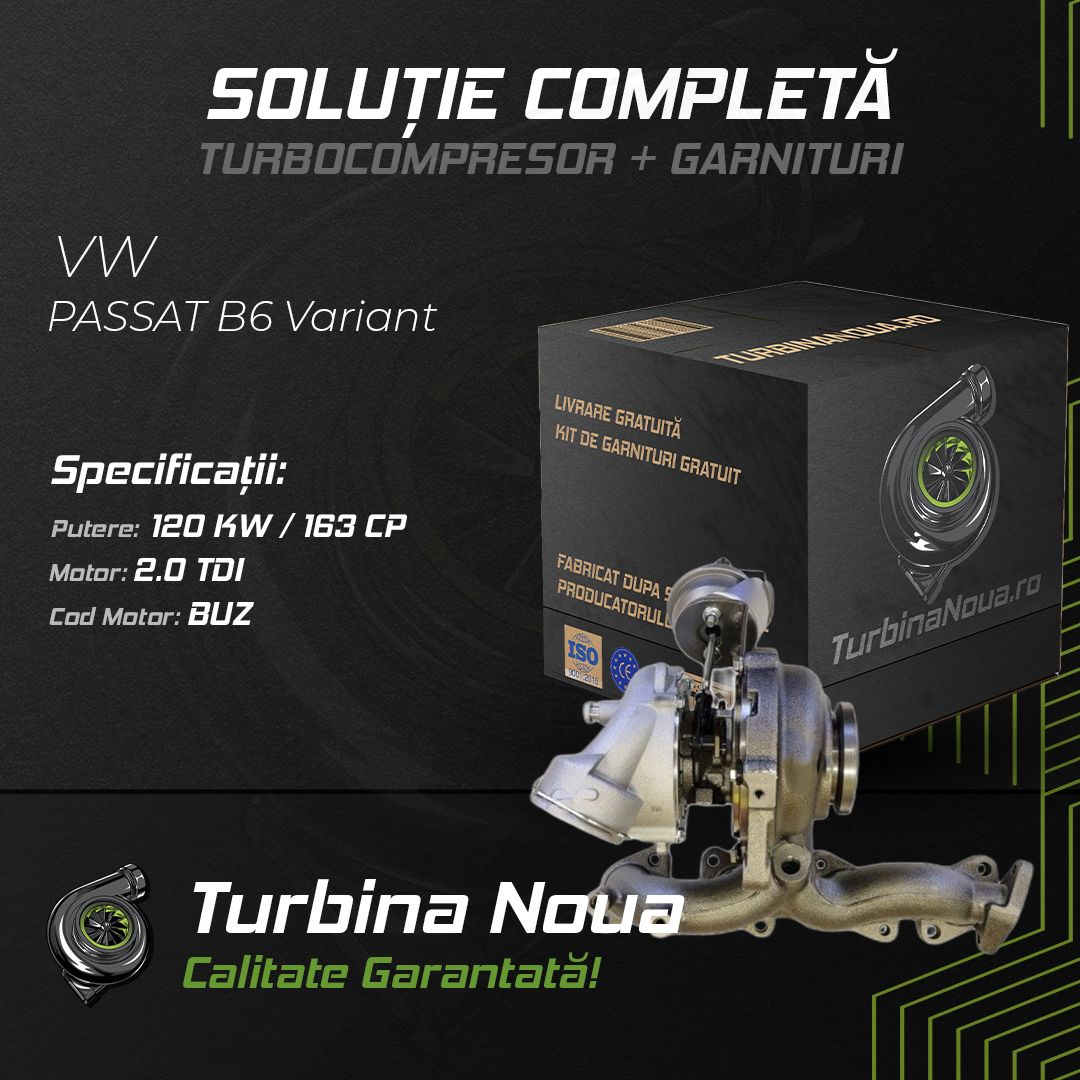 Turbina VW PASSAT B6 Variant 2.0 TDI 120 KW / 163 CP Noua - Image 2