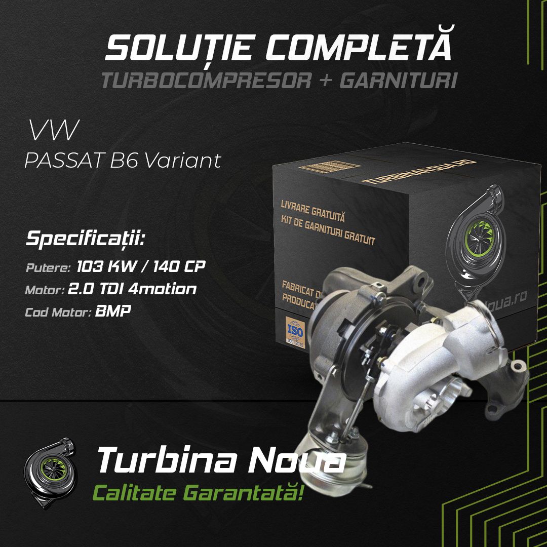 Turbina VW PASSAT B6 Variant 2.0 TDI 4motion 103 KW / 140 CP Noua - Image 2