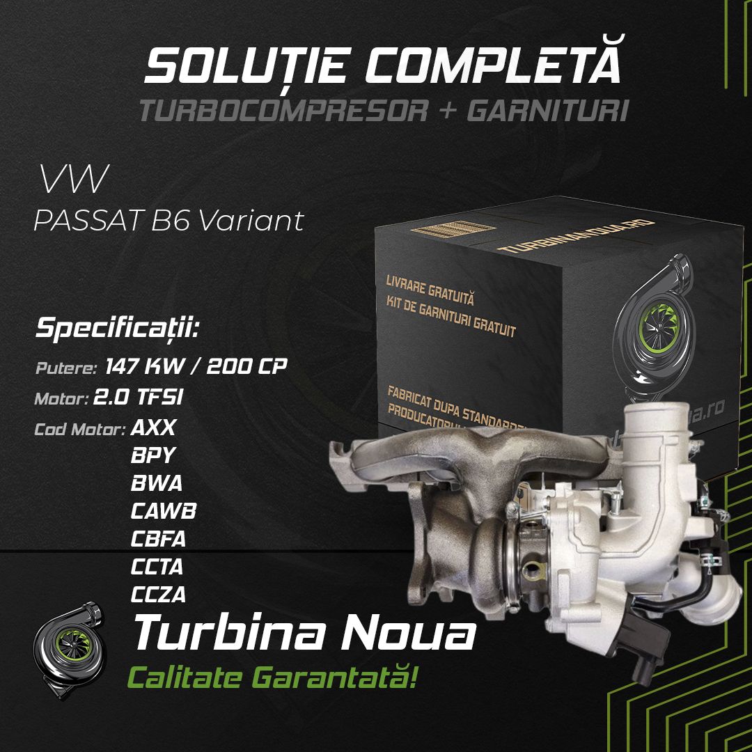 Turbina VW PASSAT B6 Variant 2.0 TFSI 147 KW / 200 CP Noua - Image 2