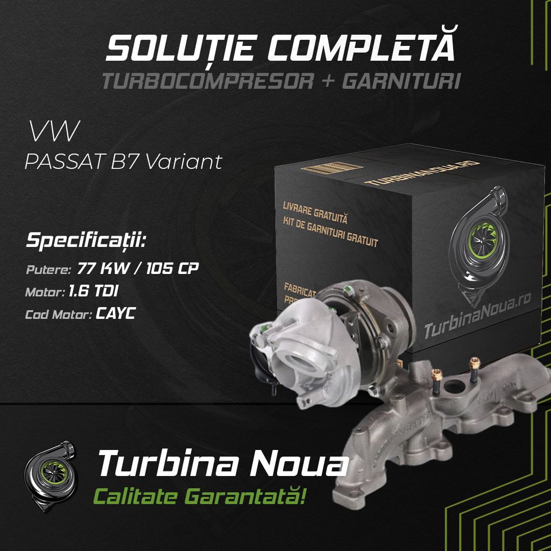 Turbina VW PASSAT B7 Variant 1.6 TDI 77 KW / 105 CP Noua - Image 2