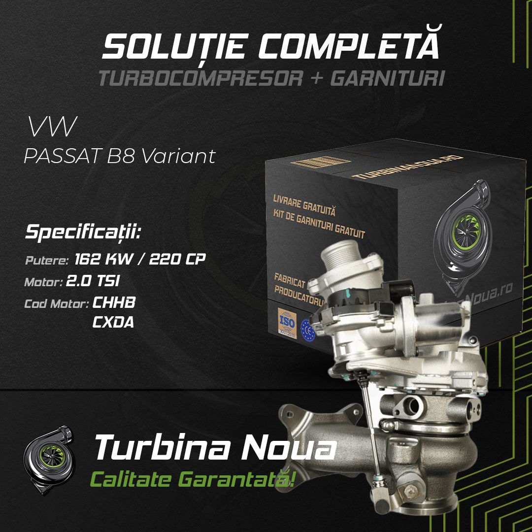 Turbina VW PASSAT B8 Variant 2.0 TSI 162 KW / 220 CP Noua - Image 2