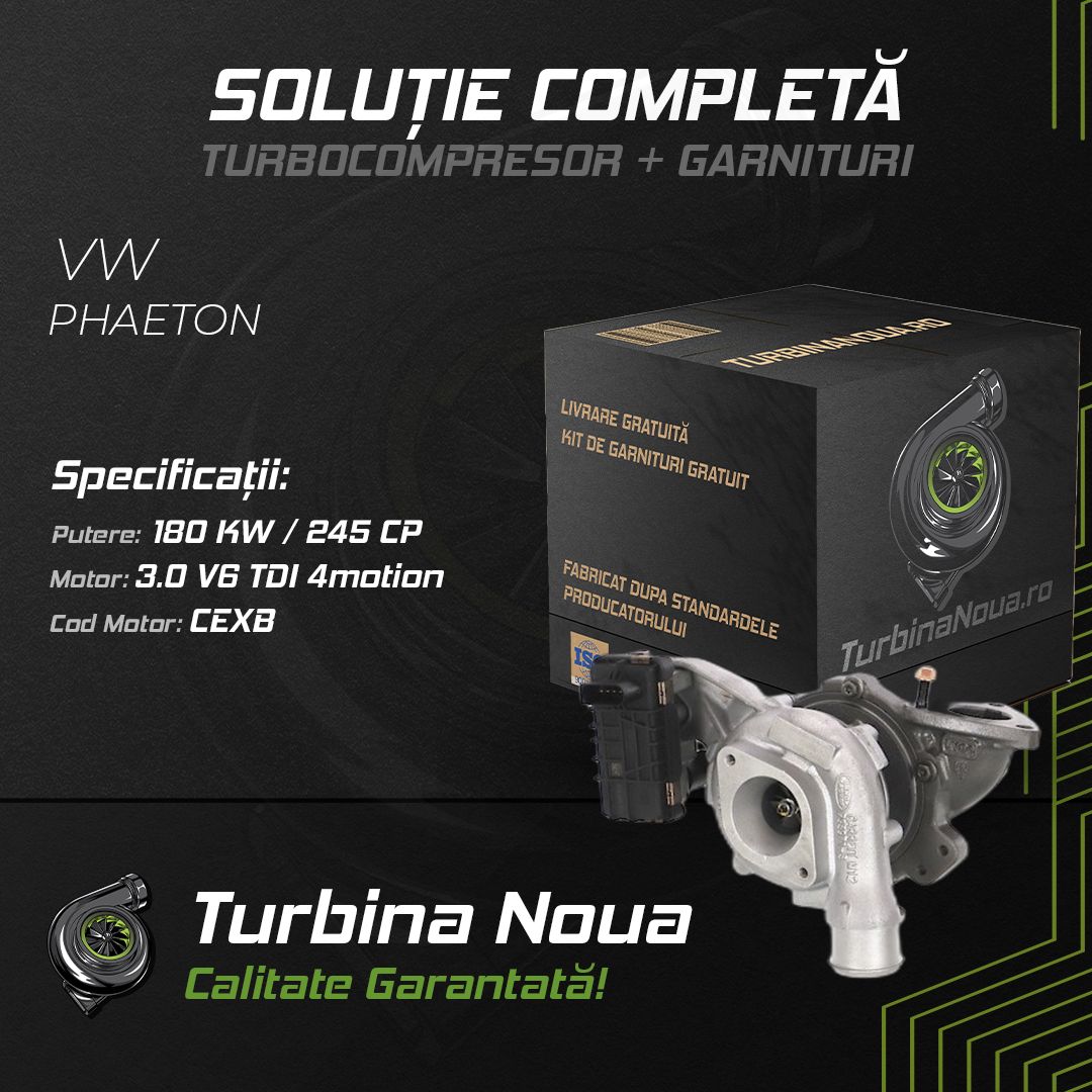Turbina VW PHAETON 3.0 V6 TDI 4motion 180 KW / 245 CP Noua - Image 2