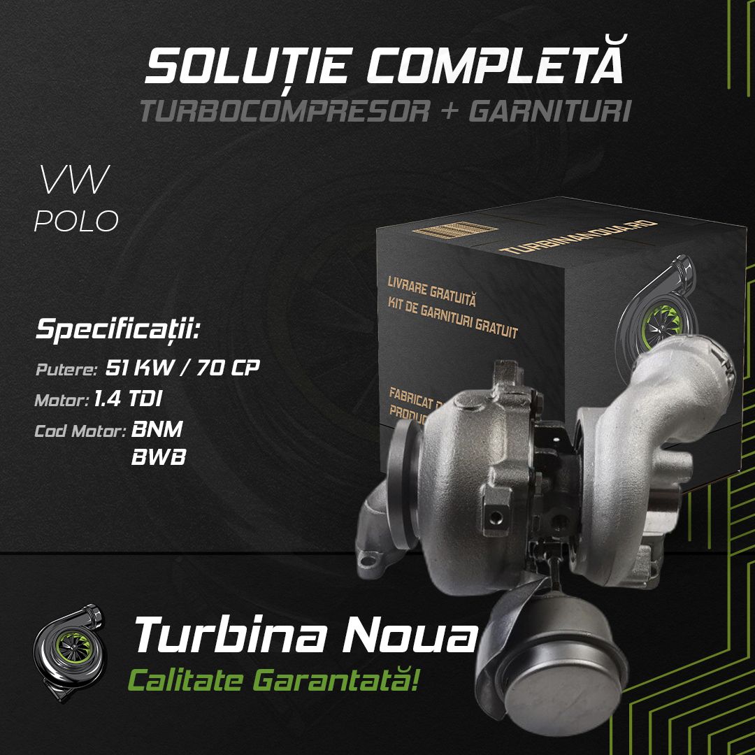 Turbina VW POLO 1.4 TDI 51 KW / 70 CP Noua - Image 2