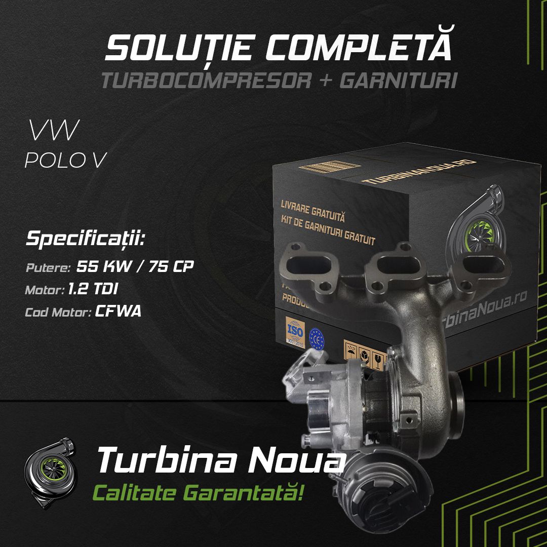 Turbina VW POLO V 1.2 TDI 55 KW / 75 CP Noua - Image 2