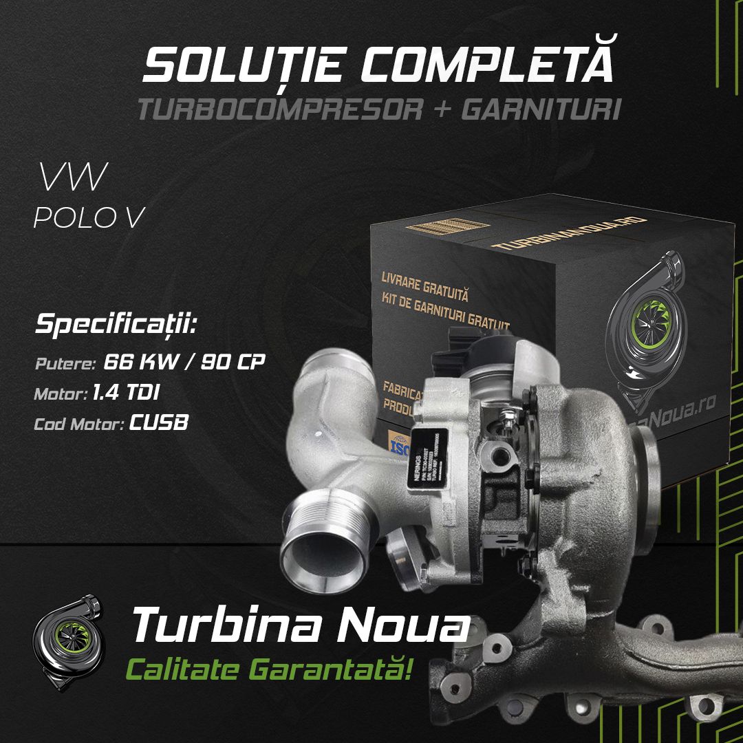 Turbina VW POLO V 1.4 TDI 66 KW / 90 CP Noua - Image 2