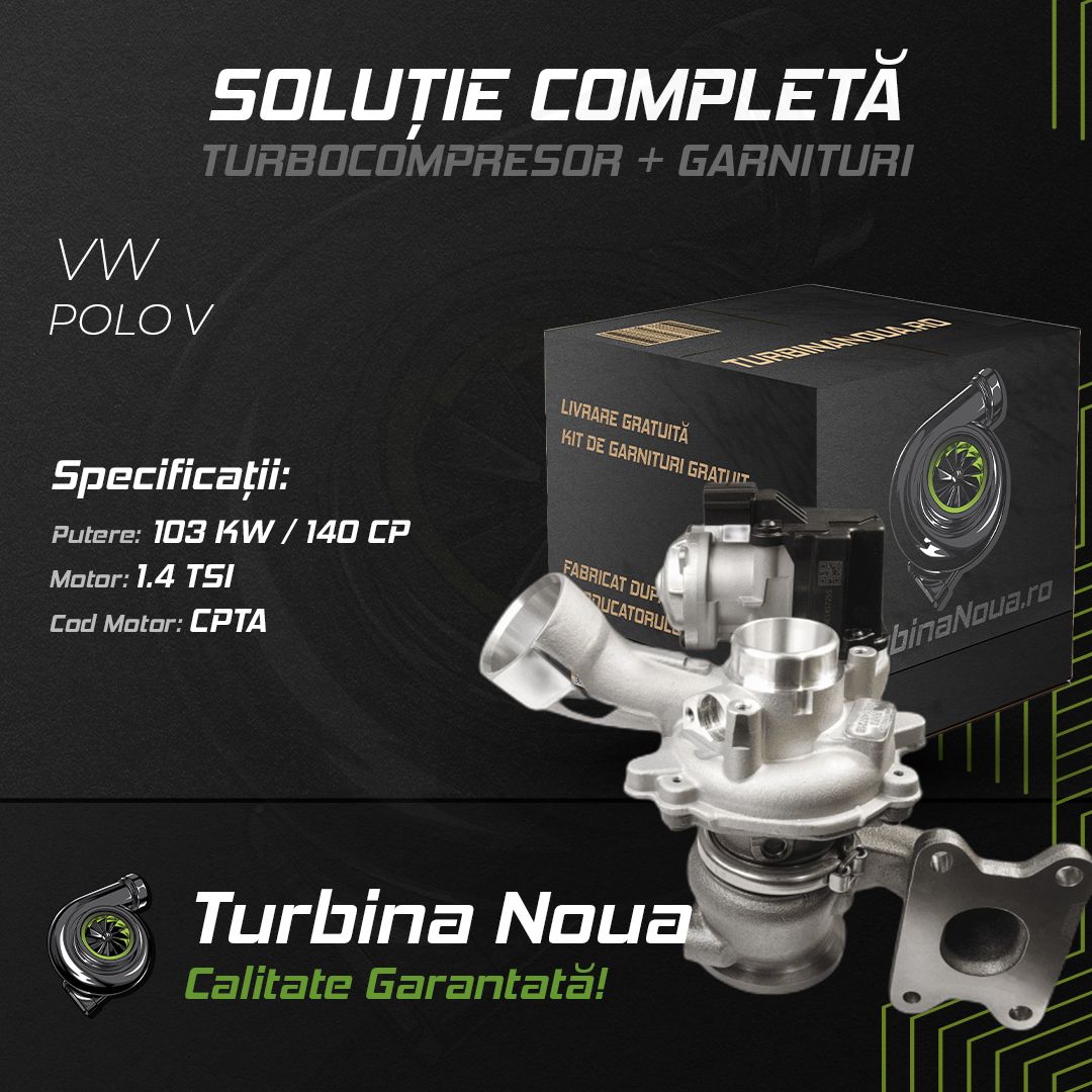 Turbina VW POLO V 1.4 TSI 103 KW / 140 CP Noua - Image 2