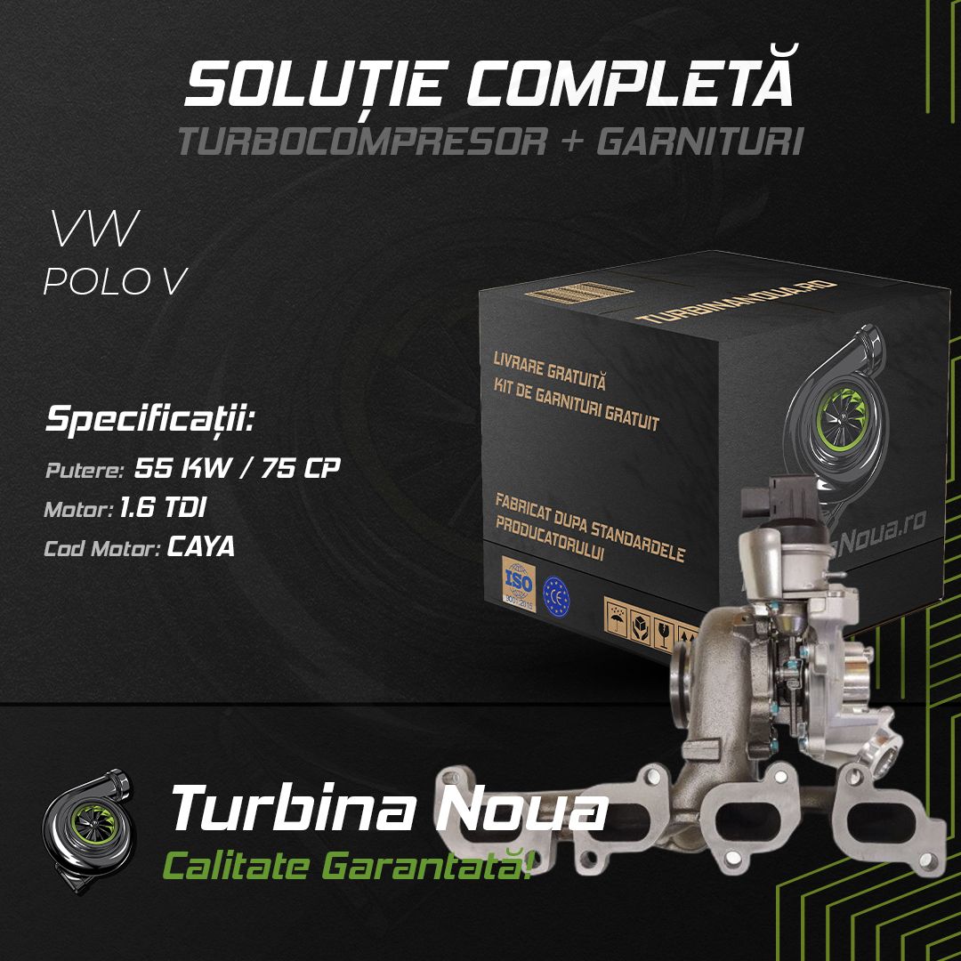Turbina VW POLO V 1.6 TDI 55 KW / 75 CP Noua - Image 2