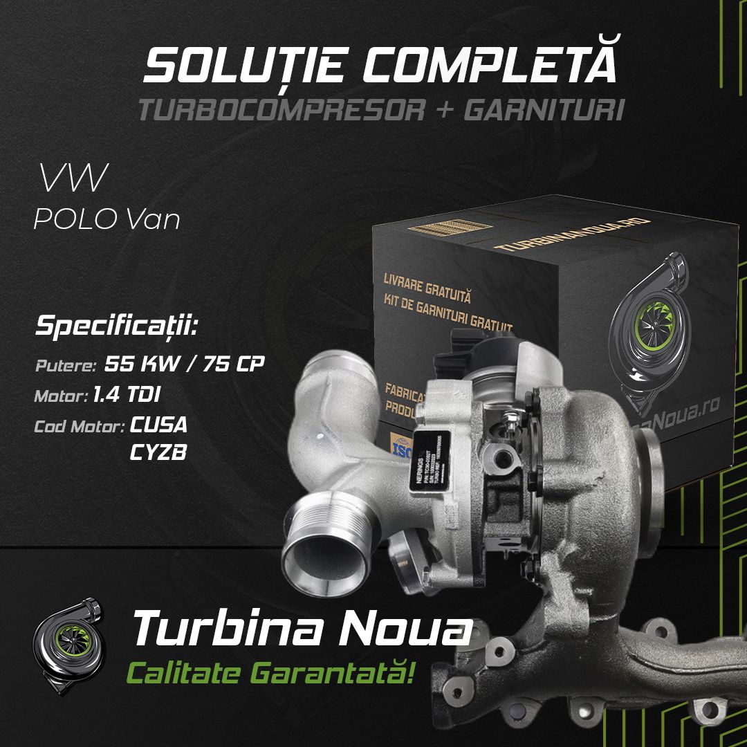 Turbina VW POLO Van 1.4 TDI 55 KW / 75 CP Noua - Image 2