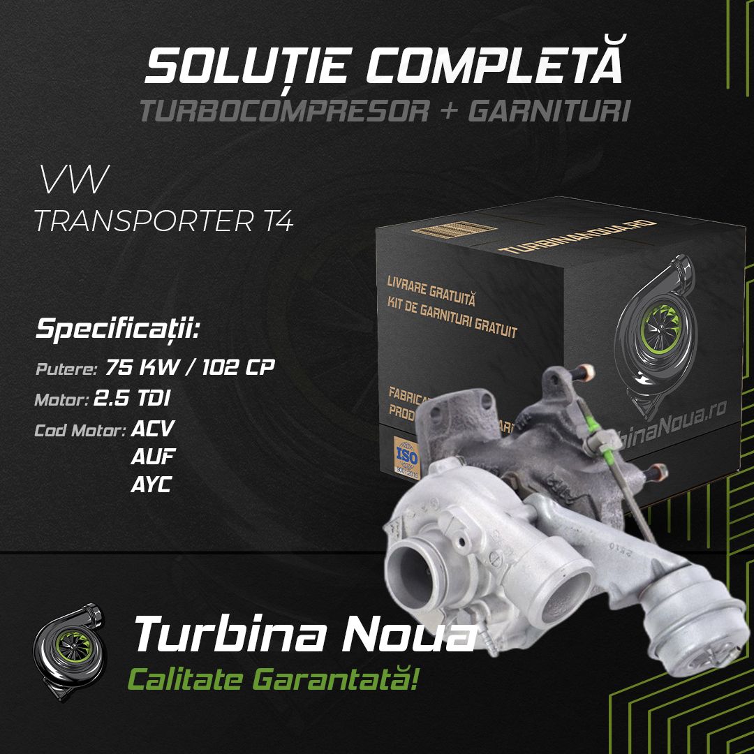 Turbina VW TRANSPORTER T4 2.5 TDI 75 KW / 102 CP Noua - Image 2