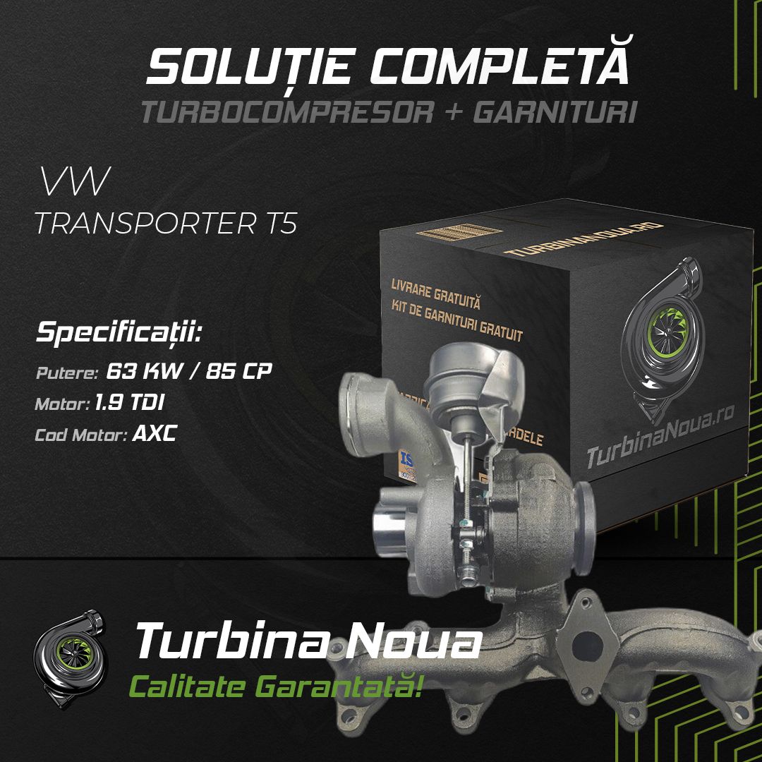 Turbina VW TRANSPORTER T5 1.9 TDI 63 KW / 85 CP Noua - Image 2