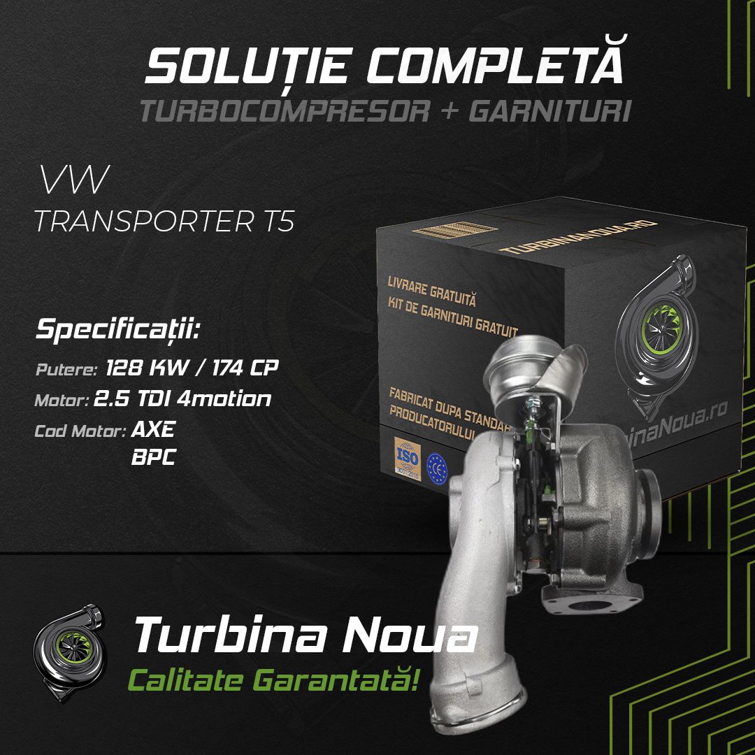 Turbina VW TRANSPORTER T5 2.5 TDI 4motion 128 KW / 174 CP Noua - Image 2