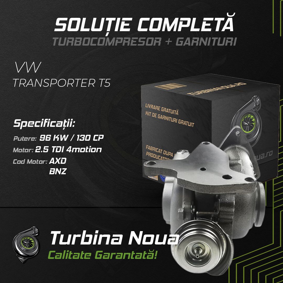 Turbina VW TRANSPORTER T5 2.5 TDI 4motion 96 KW / 130 CP Noua - Image 2