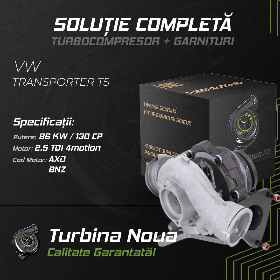 Turbina VW TRANSPORTER T5 2.5 TDI 4motion 96 KW / 130 CP Noua - Image 2