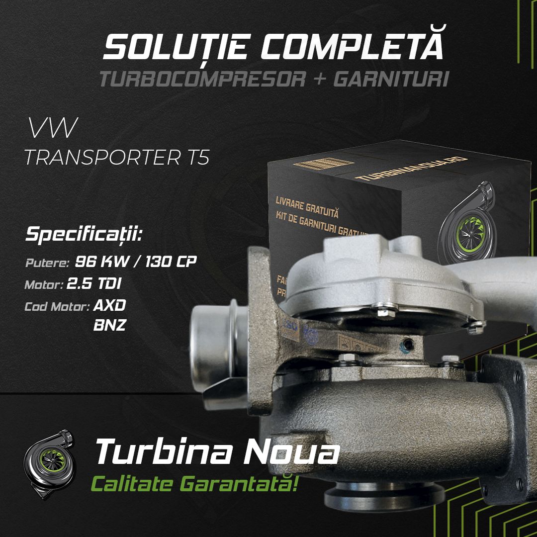 Turbina VW TRANSPORTER T5 2.5 TDI 96 KW / 130 CP Noua - Image 2