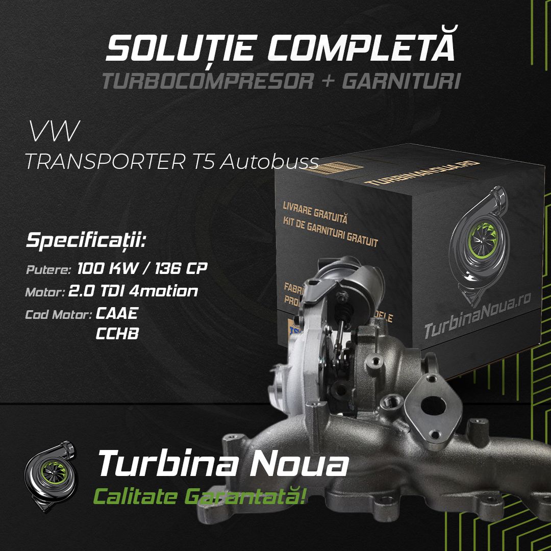 Turbina VW TRANSPORTER T5 Autobuss 2.0 TDI 4motion 100 KW / 136 CP Noua - Image 2