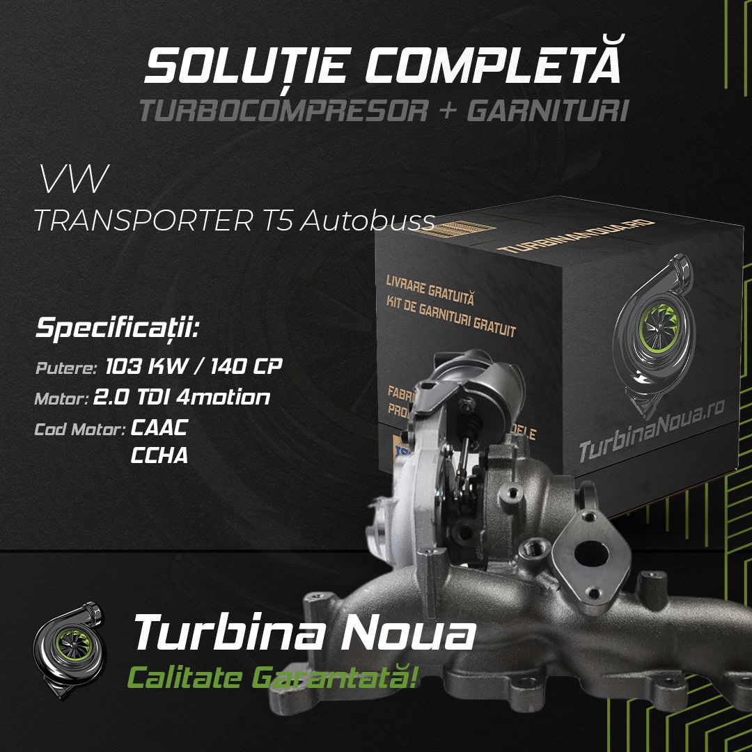 Turbina VW TRANSPORTER T5 Autobuss 2.0 TDI 4motion 103 KW / 140 CP Noua - Image 2