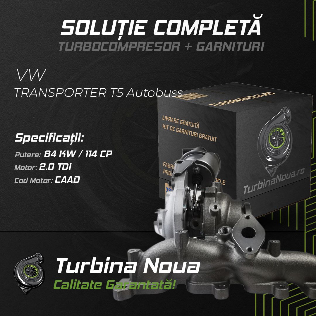Turbina VW TRANSPORTER T5 Autobuss 2.0 TDI 84 KW / 114 CP Noua - Image 2