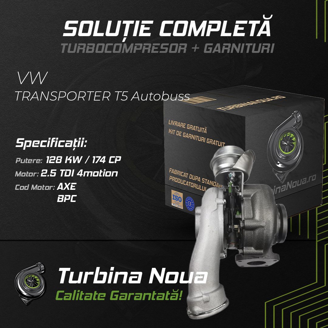 Turbina VW TRANSPORTER T5 Autobuss 2.5 TDI 4motion 128 KW / 174 CP Noua - Image 2