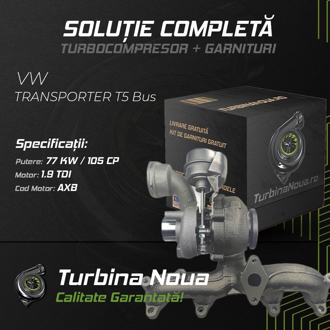 Turbina VW TRANSPORTER T5 Bus 1.9 TDI 77 KW / 105 CP Noua - Image 2