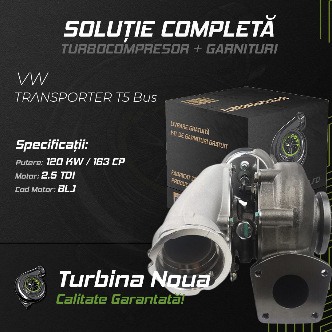 Turbina VW TRANSPORTER T5 Bus 2.5 TDi 120 KW / 163 CP Noua - Image 2