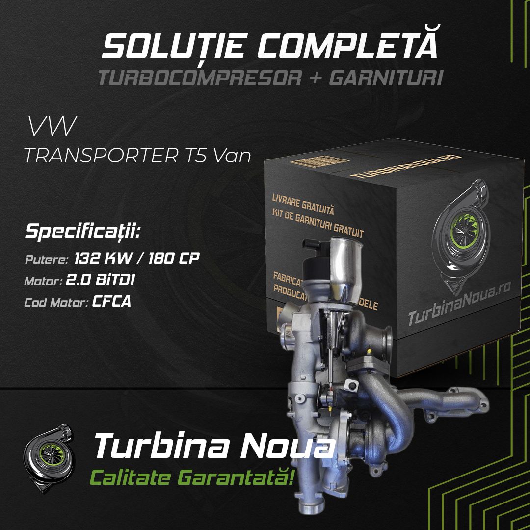 Turbina VW TRANSPORTER T5 Van 2.0 BiTDI 132 KW / 180 CP Noua - Image 2