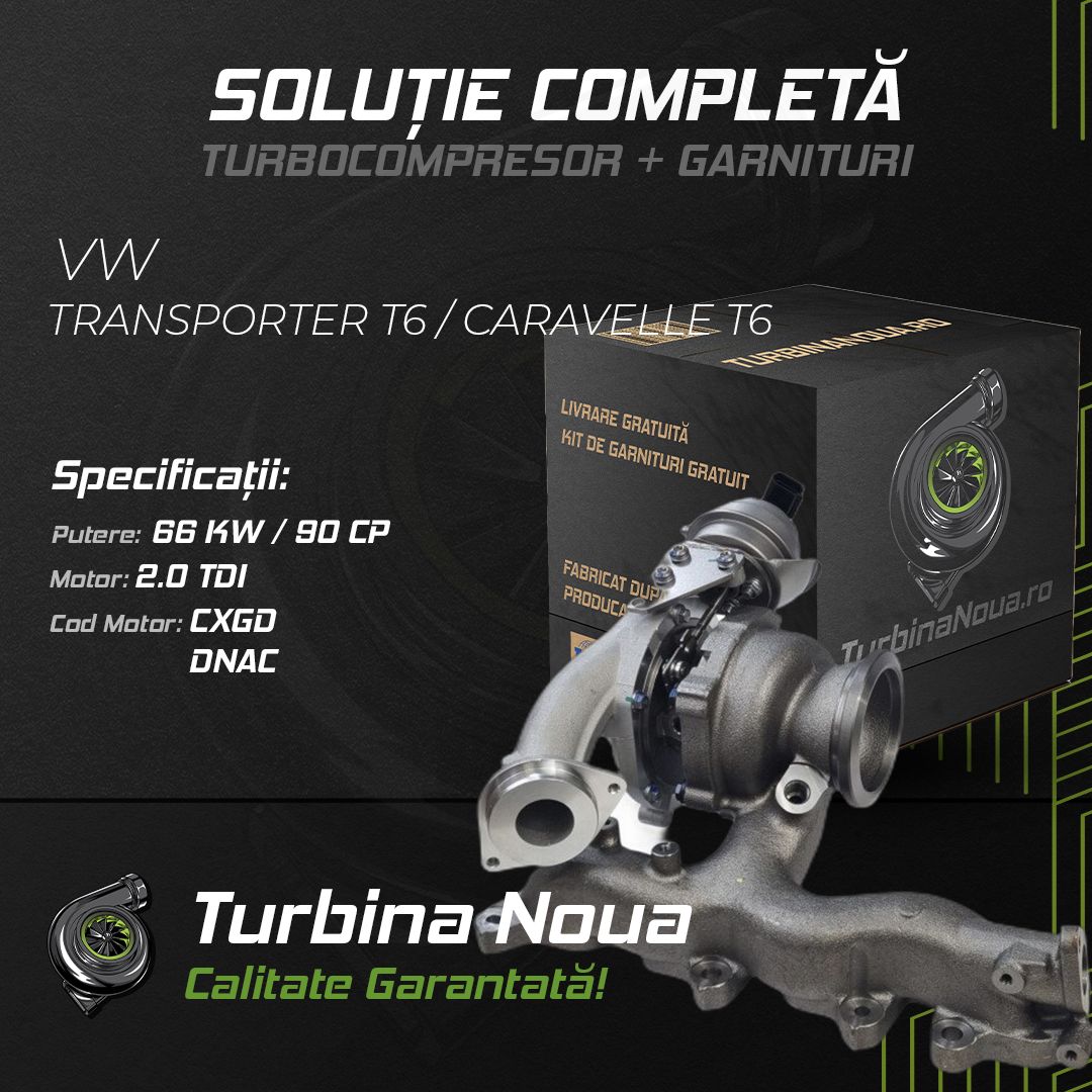 Turbina VW TRANSPORTER T6 / CARAVELLE T6 2.0 TDI 66 KW / 90 CP Noua - Image 2