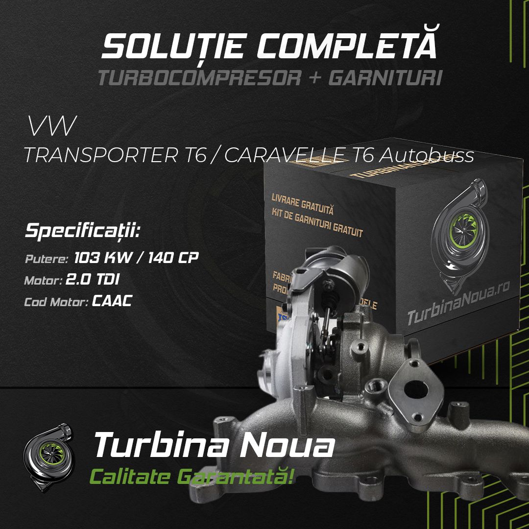 Turbina VW TRANSPORTER T6 / CARAVELLE T6 Autobuss 2.0 TDI 103 KW / 140 CP Noua - Image 2