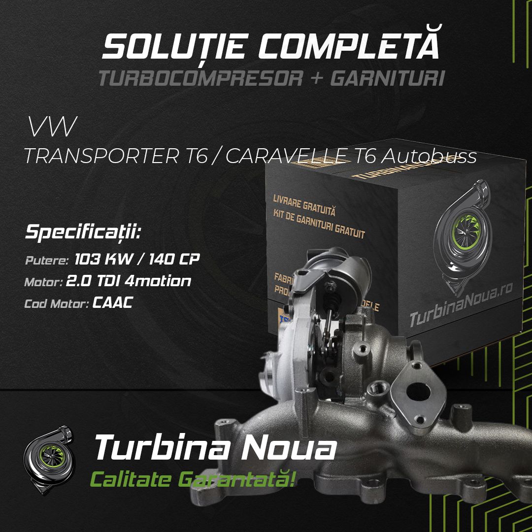 Turbina VW TRANSPORTER T6 / CARAVELLE T6 Autobuss 2.0 TDI 4motion 103 KW / 140 CP Noua - Image 2