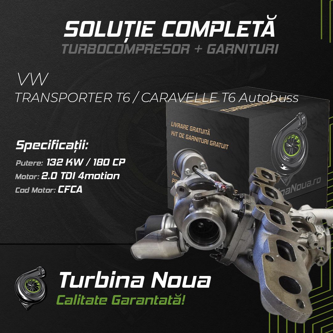 Turbina VW TRANSPORTER T6 / CARAVELLE T6 Autobuss 2.0 TDI 4motion 132 KW / 180 CP Noua - Image 2