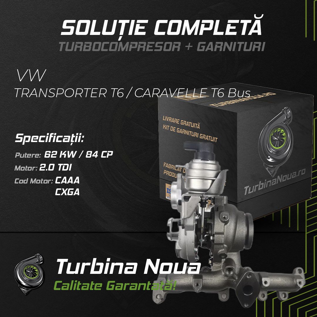 Turbina VW TRANSPORTER T6 / CARAVELLE T6 Bus 2.0 TDI 62 KW / 84 CP Noua - Image 2